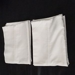 2 Portico 100% Organic Cotton Ivory Pillowcases